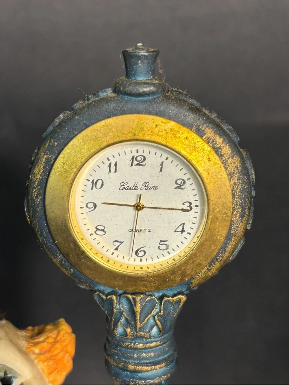 Castle Rein 70s Vintage Clown Playing Flute Street lamp Clock Vintage Ceramic***